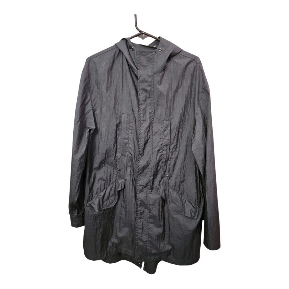 Jean Paul Gaultier Size 48 Vintage Dark Gray Trench Length Lightweight Jacket